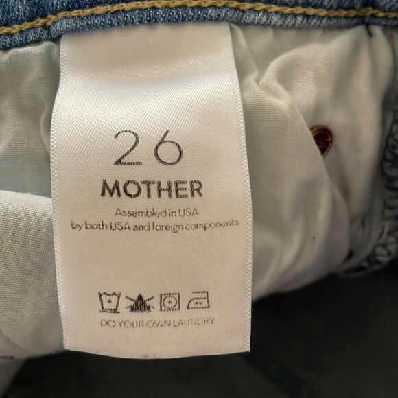 Mother Jeans The Mid Rise Dazzler Ankle Fray Riding The Cliffside - Size: 26 - Picture 7 of 7